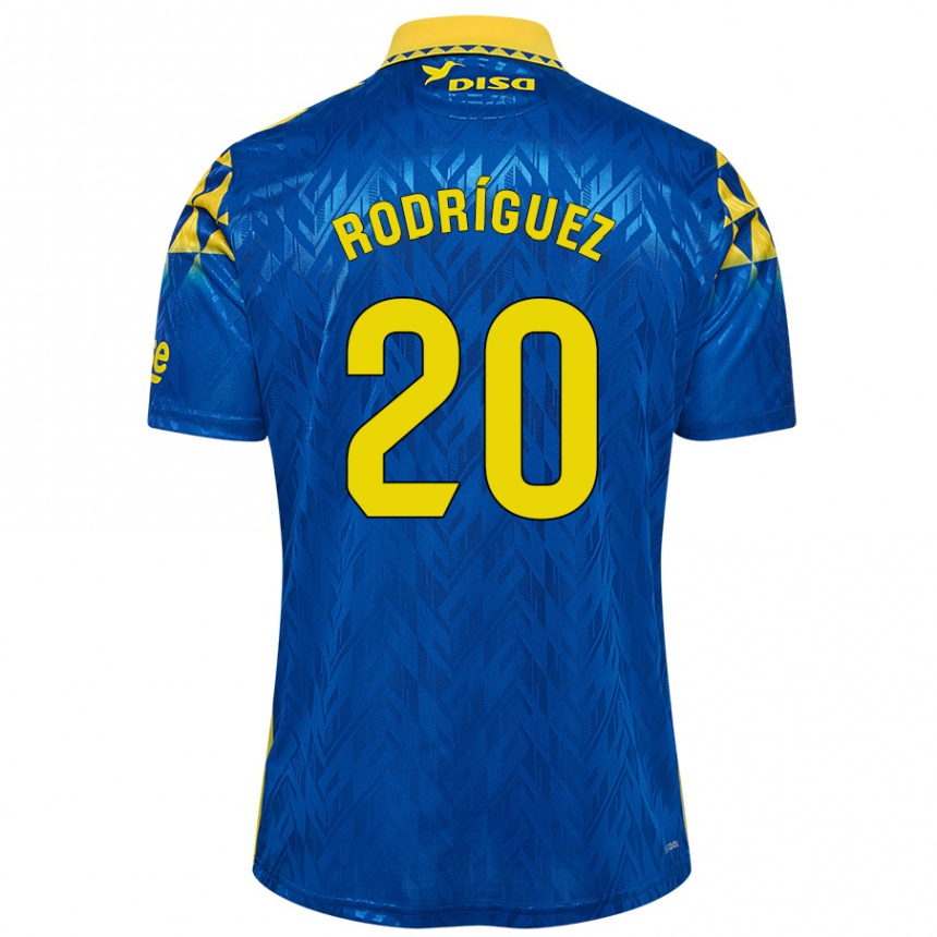 Kids Football Kirian Rodríguez #20 Blue Yellow Away Jersey 2024/25 T-Shirt