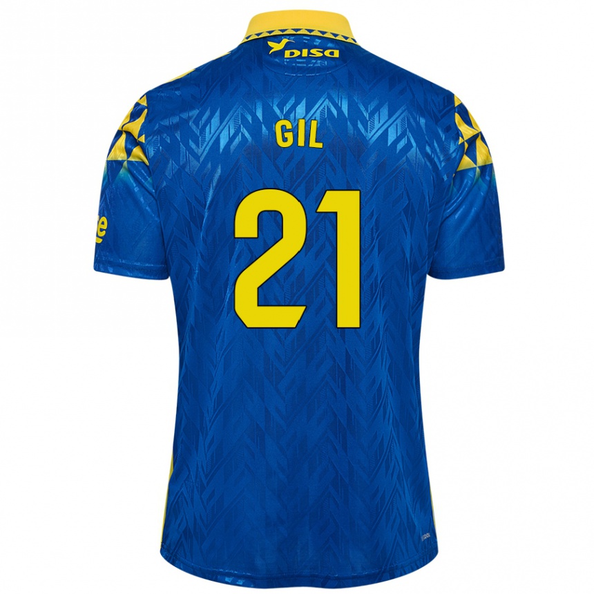 Kids Football Iván Gil #21 Blue Yellow Away Jersey 2024/25 T-Shirt