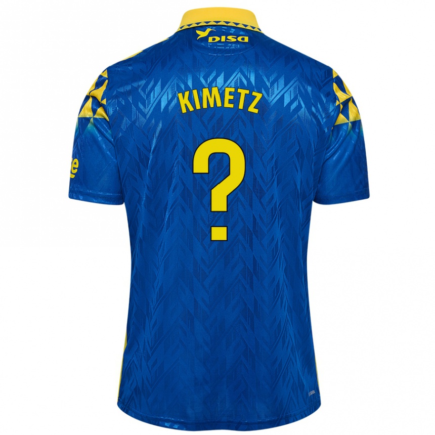 Kids Football Kimetz García #0 Blue Yellow Away Jersey 2024/25 T-Shirt