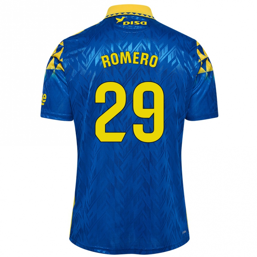 Kids Football Elías Romero #29 Blue Yellow Away Jersey 2024/25 T-Shirt