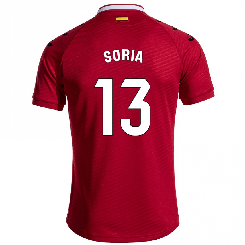 Kids Football David Soria #13 Dark Red Away Jersey 2024/25 T-Shirt