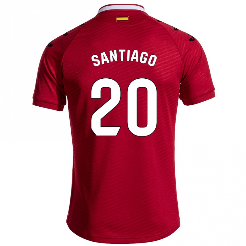 Kids Football Yellu Santiago #20 Dark Red Away Jersey 2024/25 T-Shirt