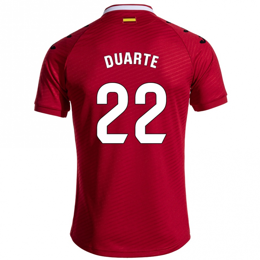 Kids Football Domingos Duarte #22 Dark Red Away Jersey 2024/25 T-Shirt