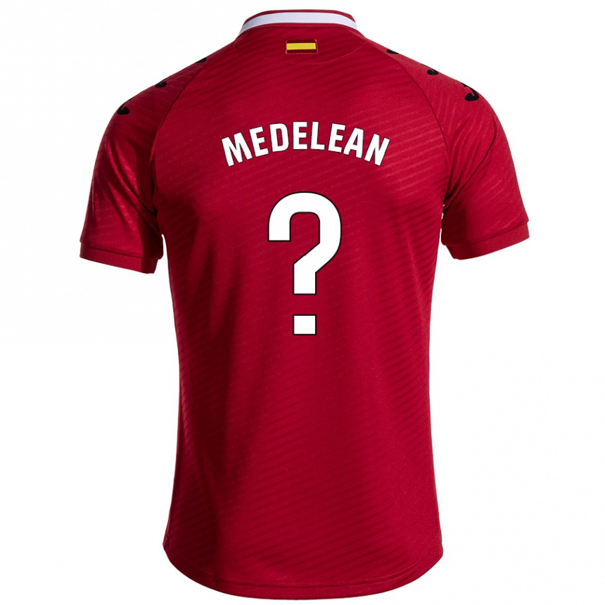 Kids Football Valentin Medelean #0 Dark Red Away Jersey 2024/25 T-Shirt