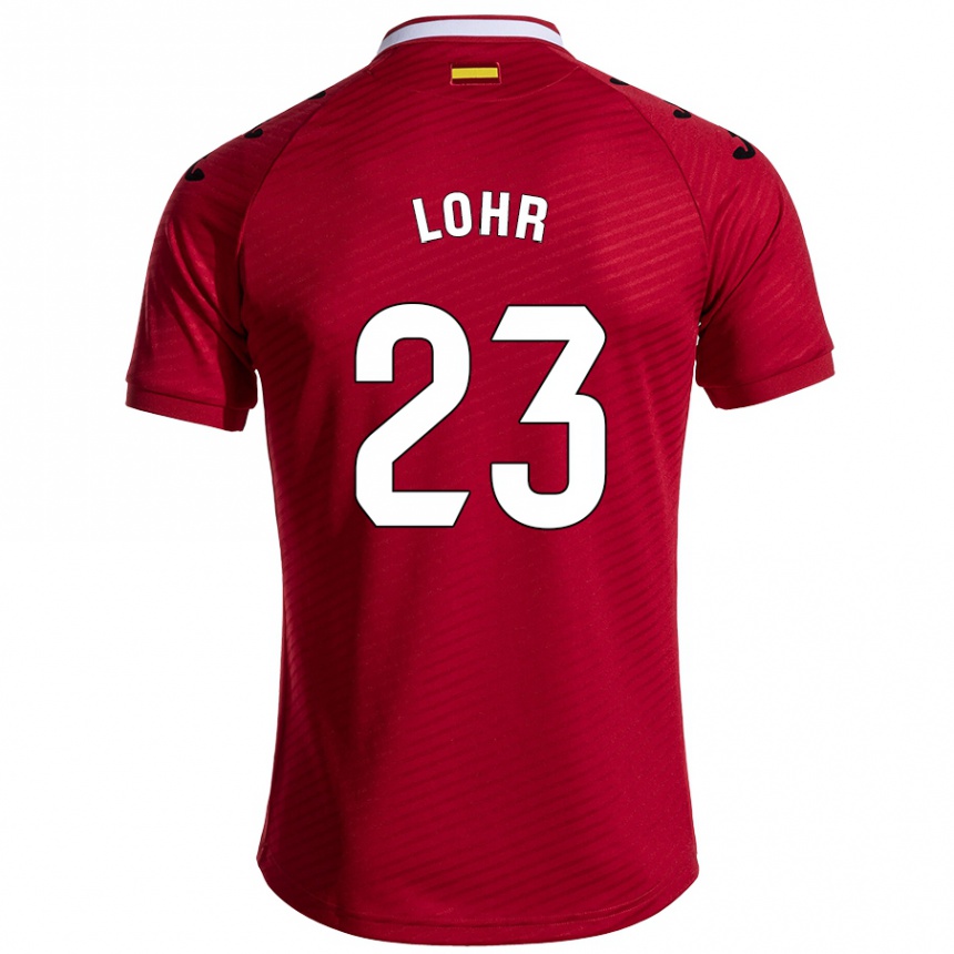 Kids Football Luca Lohr #23 Dark Red Away Jersey 2024/25 T-Shirt