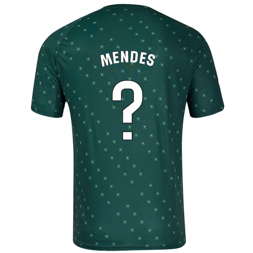 Kids Football Houboulang Mendes #0 Dark Green Away Jersey 2024/25 T-Shirt