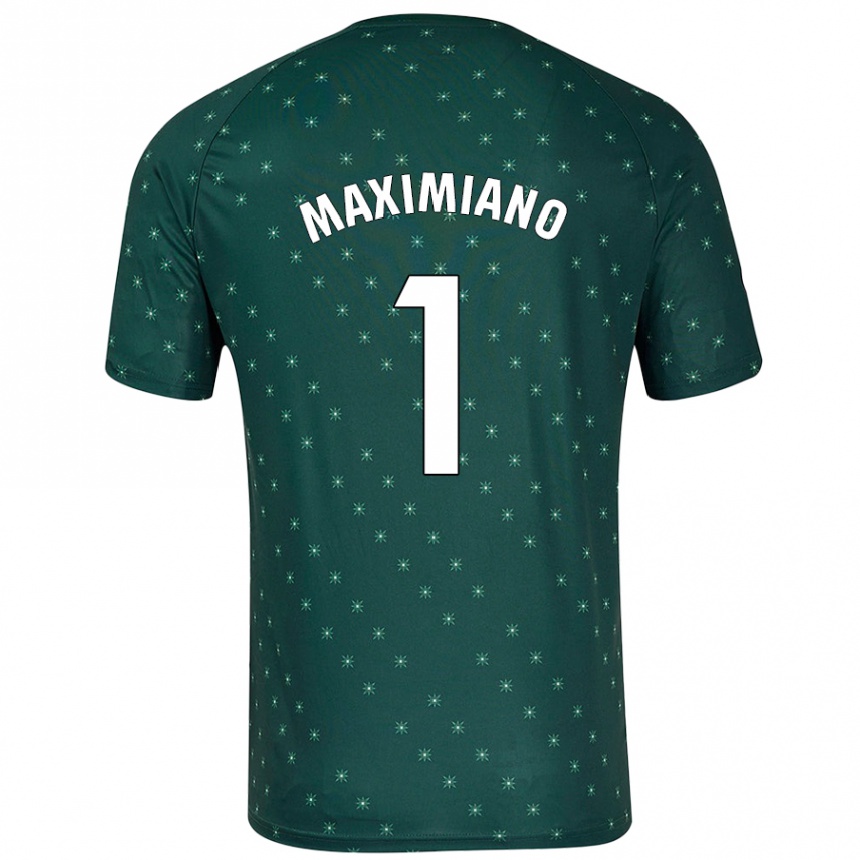 Kids Football Luís Maximiano #1 Dark Green Away Jersey 2024/25 T-Shirt