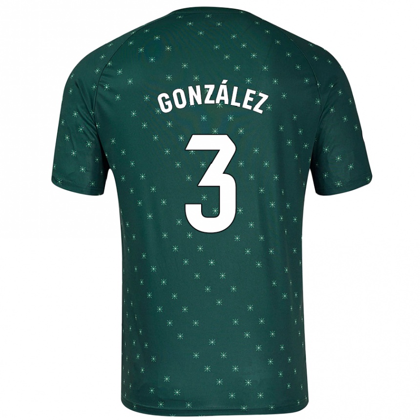 Kids Football Edgar González #3 Dark Green Away Jersey 2024/25 T-Shirt