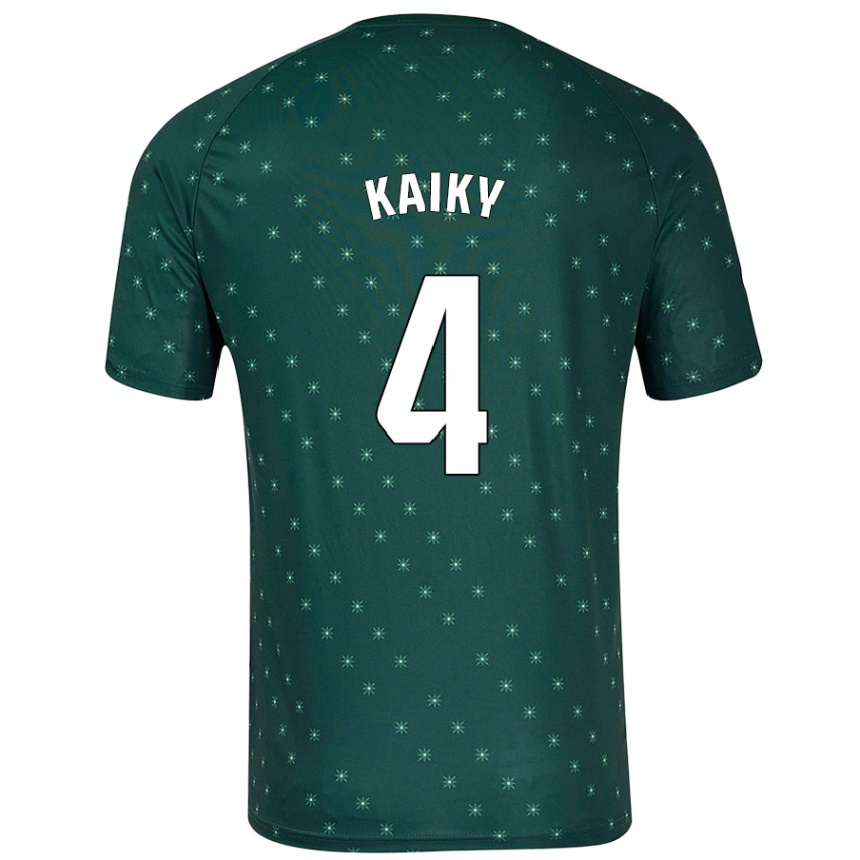 Kids Football Kaiky #4 Dark Green Away Jersey 2024/25 T-Shirt