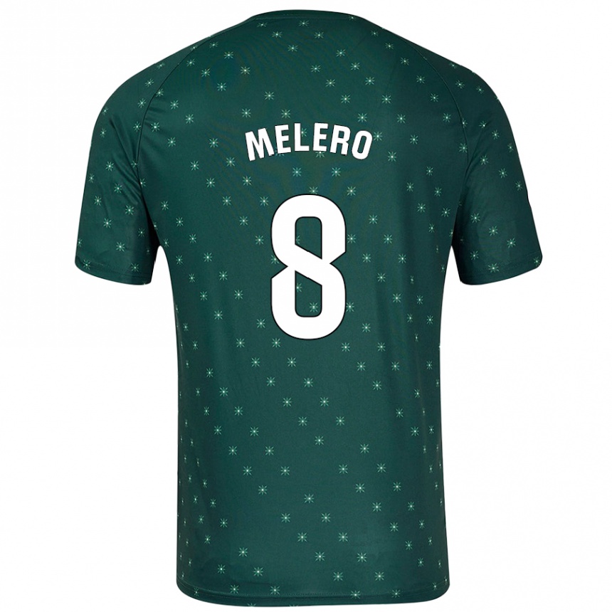 Kids Football Gonzalo Melero #8 Dark Green Away Jersey 2024/25 T-Shirt