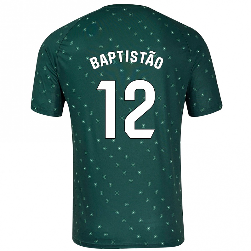 Kids Football Léo Baptistão #12 Dark Green Away Jersey 2024/25 T-Shirt