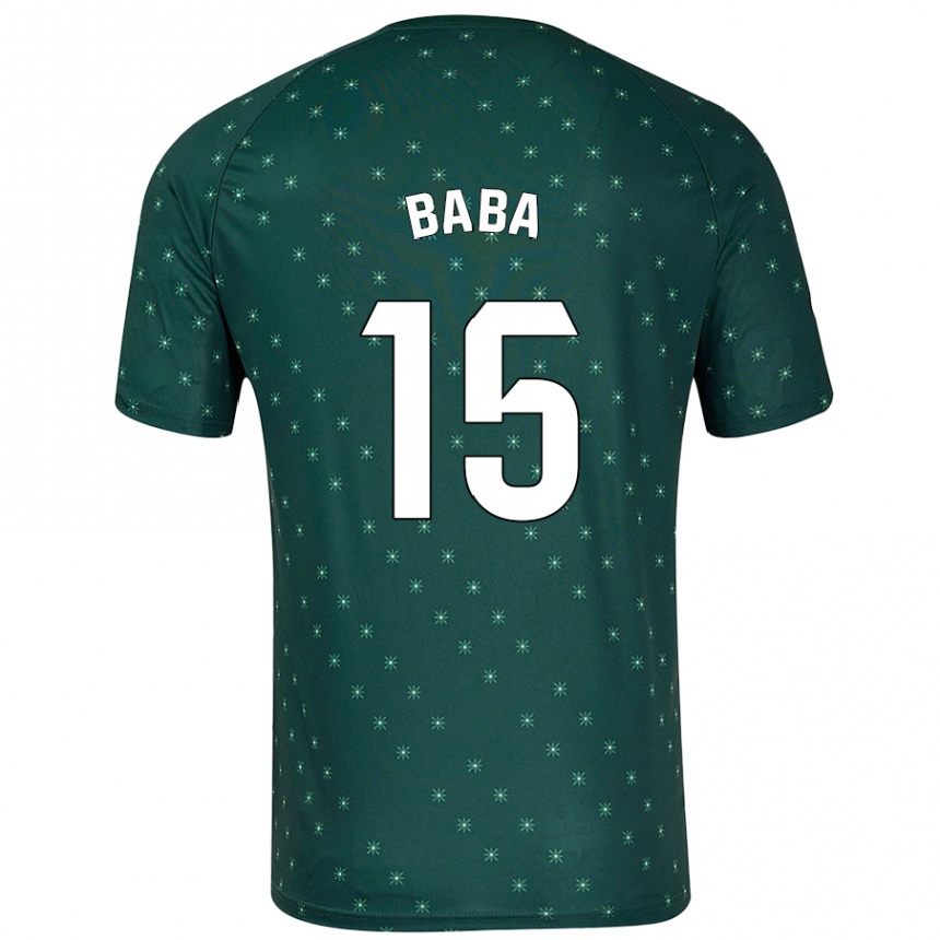 Kids Football Iddrisu Baba #15 Dark Green Away Jersey 2024/25 T-Shirt