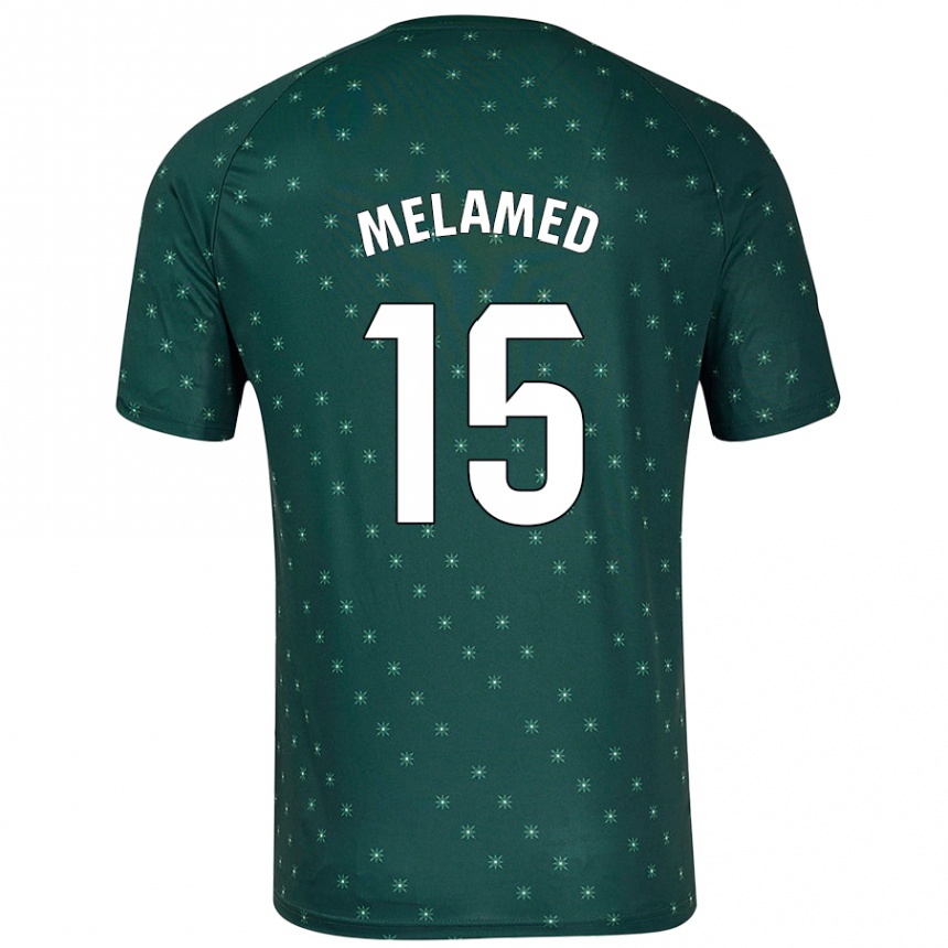 Kids Football Nico Melamed #15 Dark Green Away Jersey 2024/25 T-Shirt