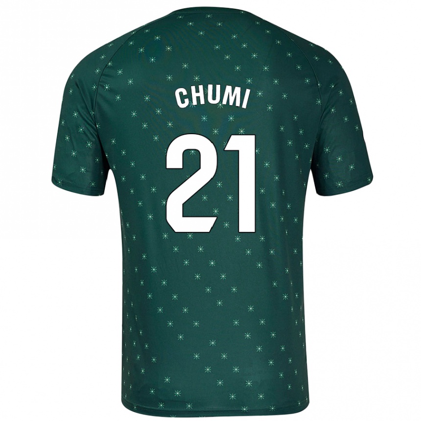 Kids Football Chumi #21 Dark Green Away Jersey 2024/25 T-Shirt