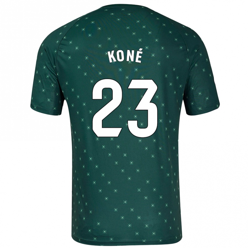 Kids Football Ibrahima Koné #23 Dark Green Away Jersey 2024/25 T-Shirt