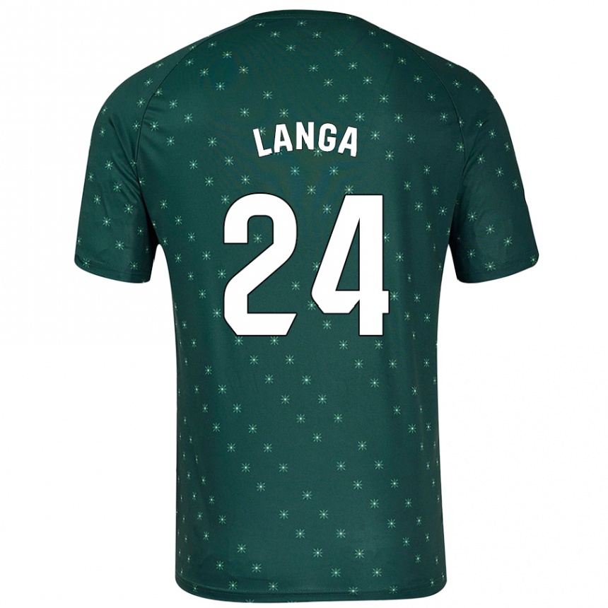 Kids Football Bruno Langa #24 Dark Green Away Jersey 2024/25 T-Shirt