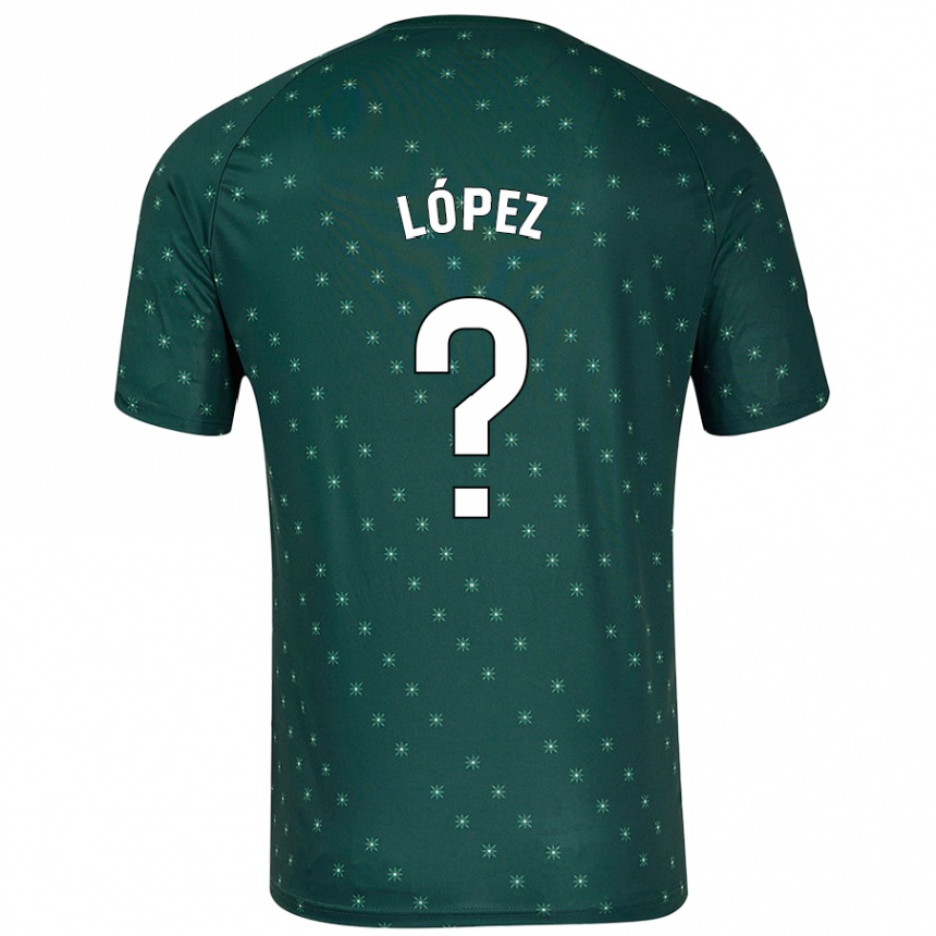 Kids Football Jesús López #0 Dark Green Away Jersey 2024/25 T-Shirt