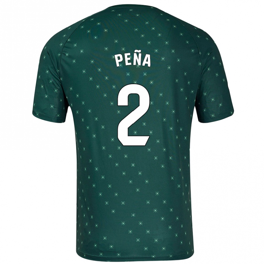 Kids Football Miguel Peña #2 Dark Green Away Jersey 2024/25 T-Shirt