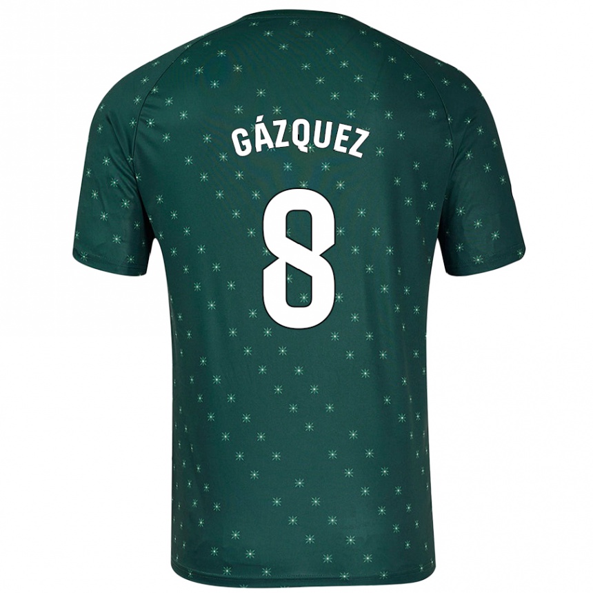 Kids Football Joan Gázquez #8 Dark Green Away Jersey 2024/25 T-Shirt