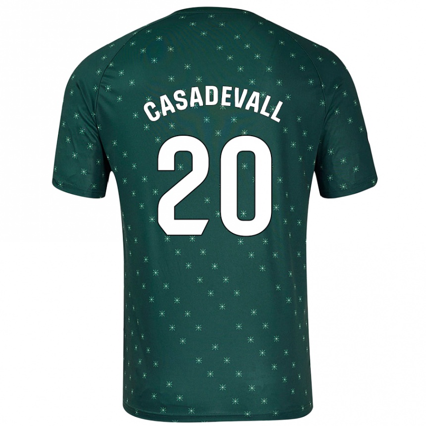 Kids Football Marçal Casadevall #20 Dark Green Away Jersey 2024/25 T-Shirt