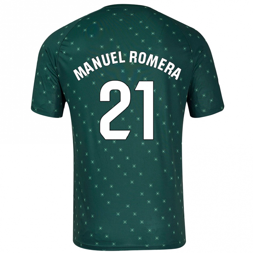 Kids Football José Manuel Romera #21 Dark Green Away Jersey 2024/25 T-Shirt