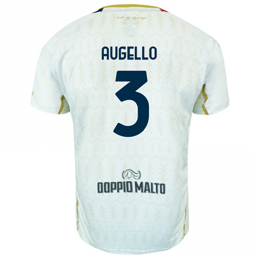 Kids Football Tommaso Augello #3 White Away Jersey 2024/25 T-Shirt