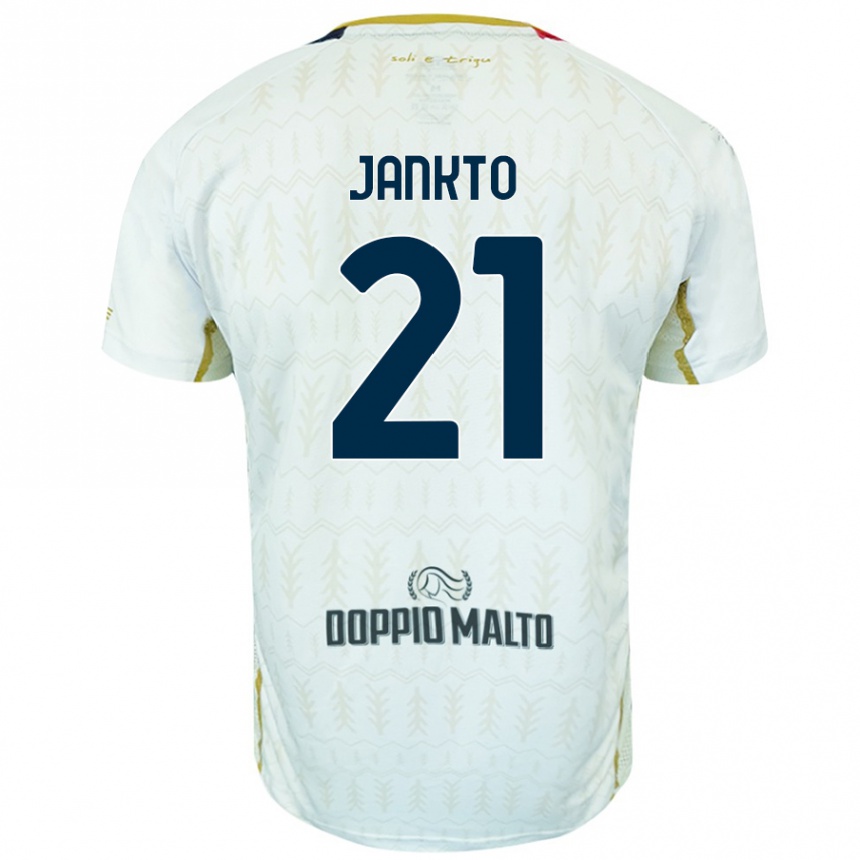 Kids Football Jakub Jankto #21 White Away Jersey 2024/25 T-Shirt