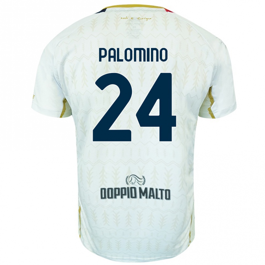 Kids Football José Luis Palomino #24 White Away Jersey 2024/25 T-Shirt