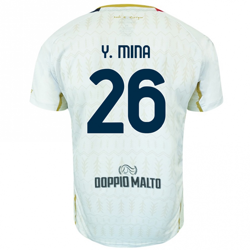 Kids Football Yerry Mina #26 White Away Jersey 2024/25 T-Shirt