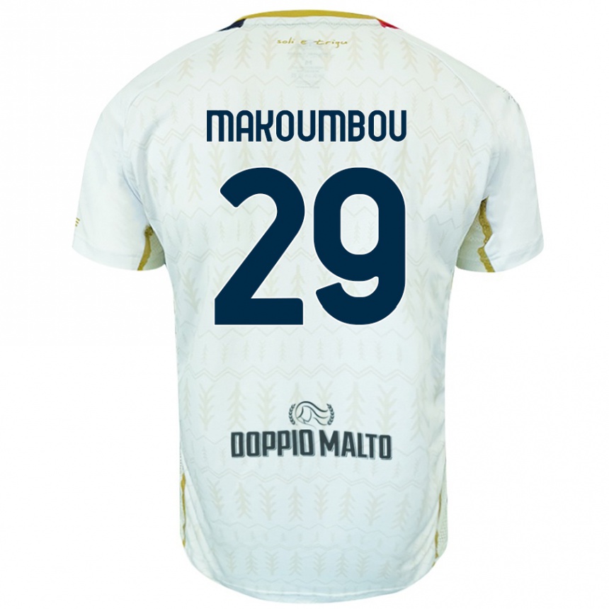 Kids Football Antoine Makoumbou #29 White Away Jersey 2024/25 T-Shirt