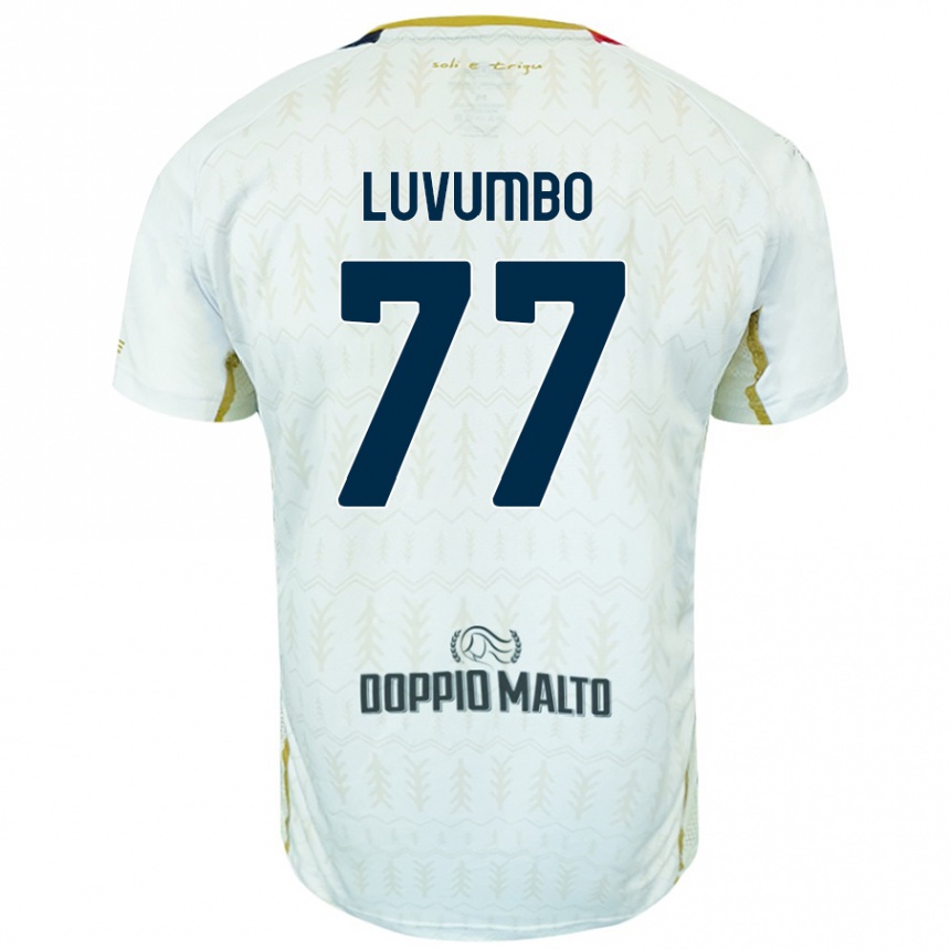 Kids Football Zito Luvumbo #77 White Away Jersey 2024/25 T-Shirt