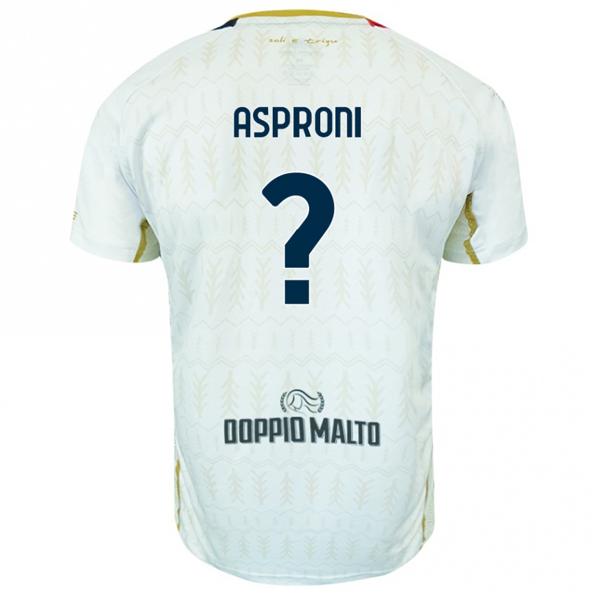 Kids Football Luca Asproni #0 White Away Jersey 2024/25 T-Shirt