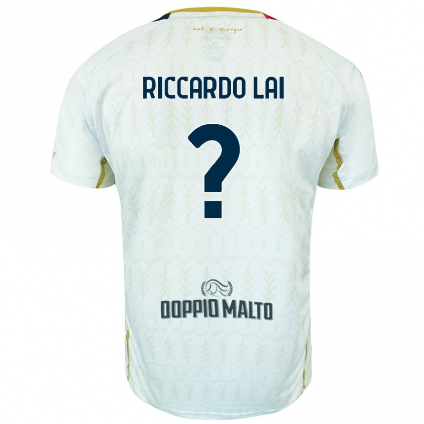 Kids Football Riccardo Lai #0 White Away Jersey 2024/25 T-Shirt