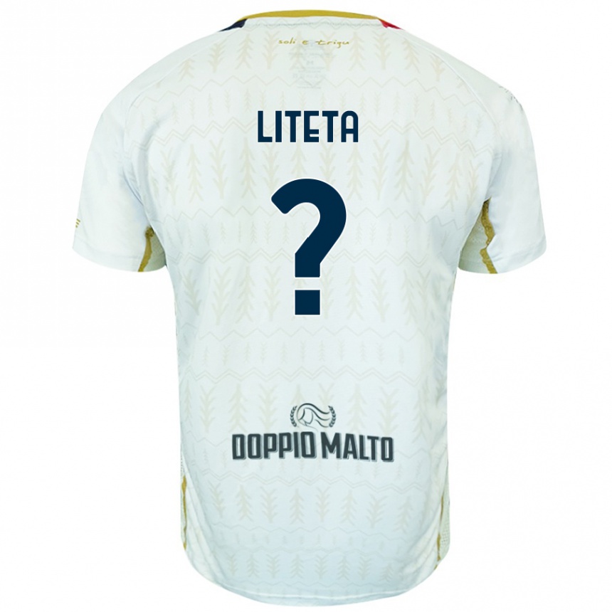 Kids Football Joseph Liteta #0 White Away Jersey 2024/25 T-Shirt