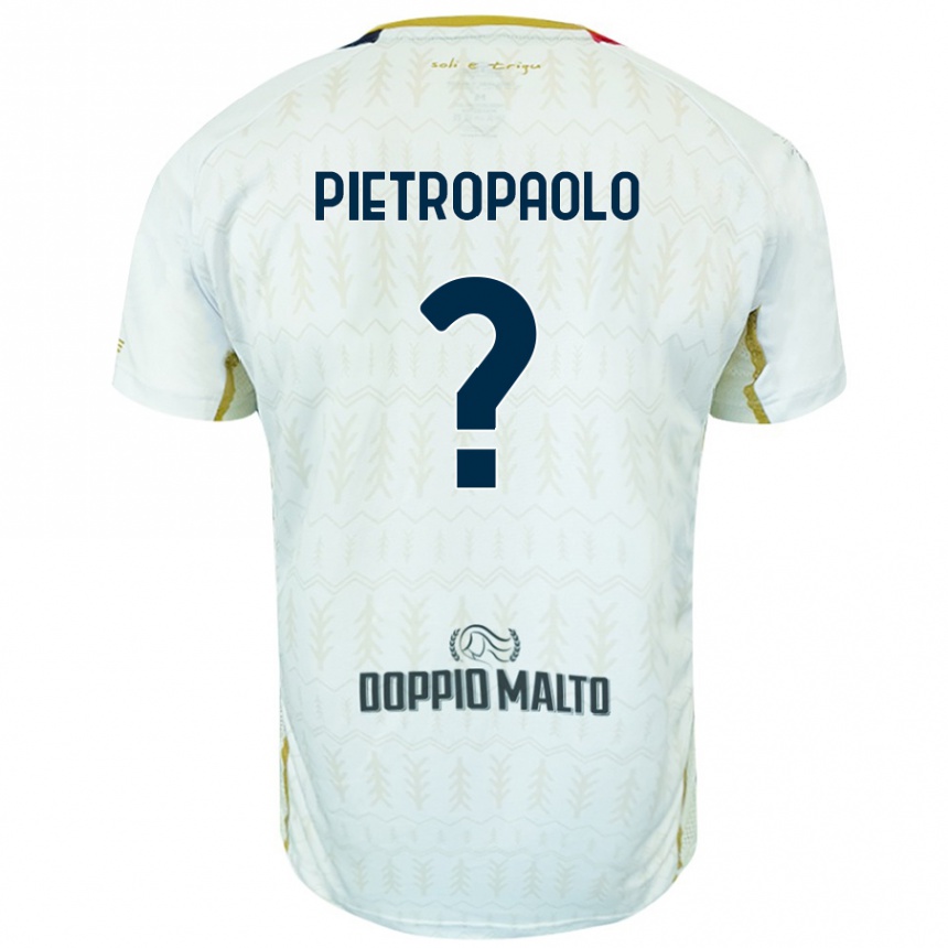 Kids Football Mario Pietropaolo #0 White Away Jersey 2024/25 T-Shirt