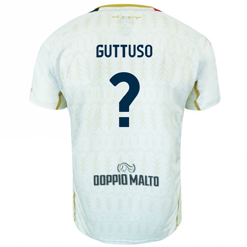 Kids Football Iacopo Guttuso #0 White Away Jersey 2024/25 T-Shirt