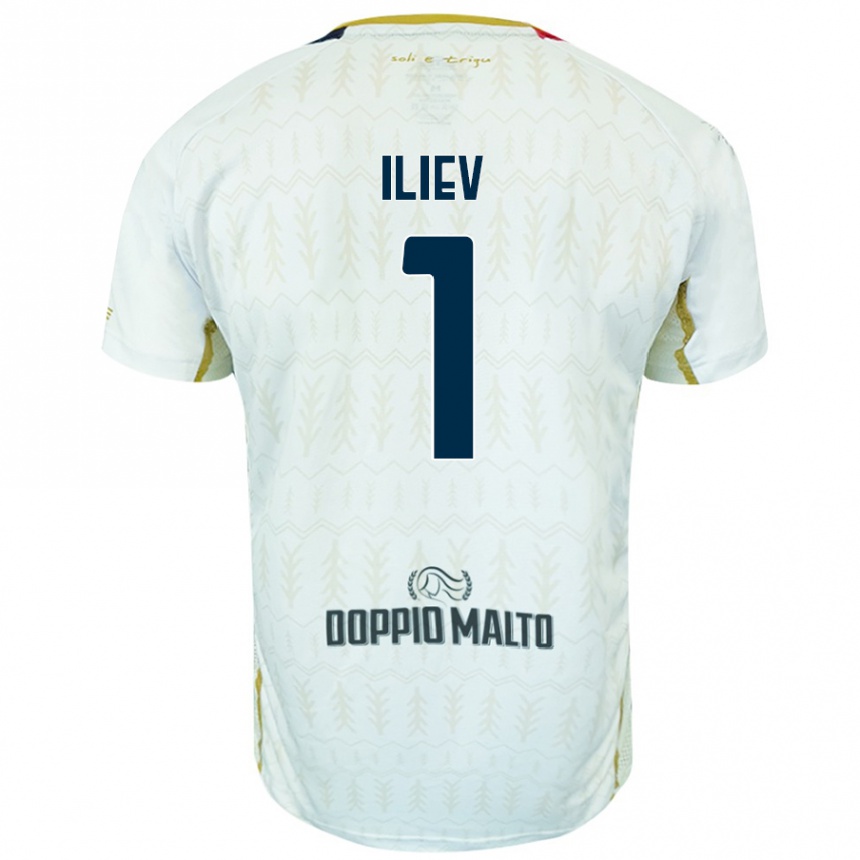 Kids Football Velizar-Iliya Iliev #1 White Away Jersey 2024/25 T-Shirt