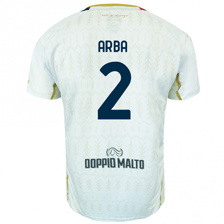 Kids Football Federico Arba #2 White Away Jersey 2024/25 T-Shirt