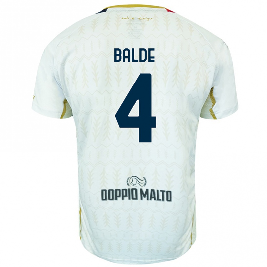 Kids Football Mamadou Balde #4 White Away Jersey 2024/25 T-Shirt