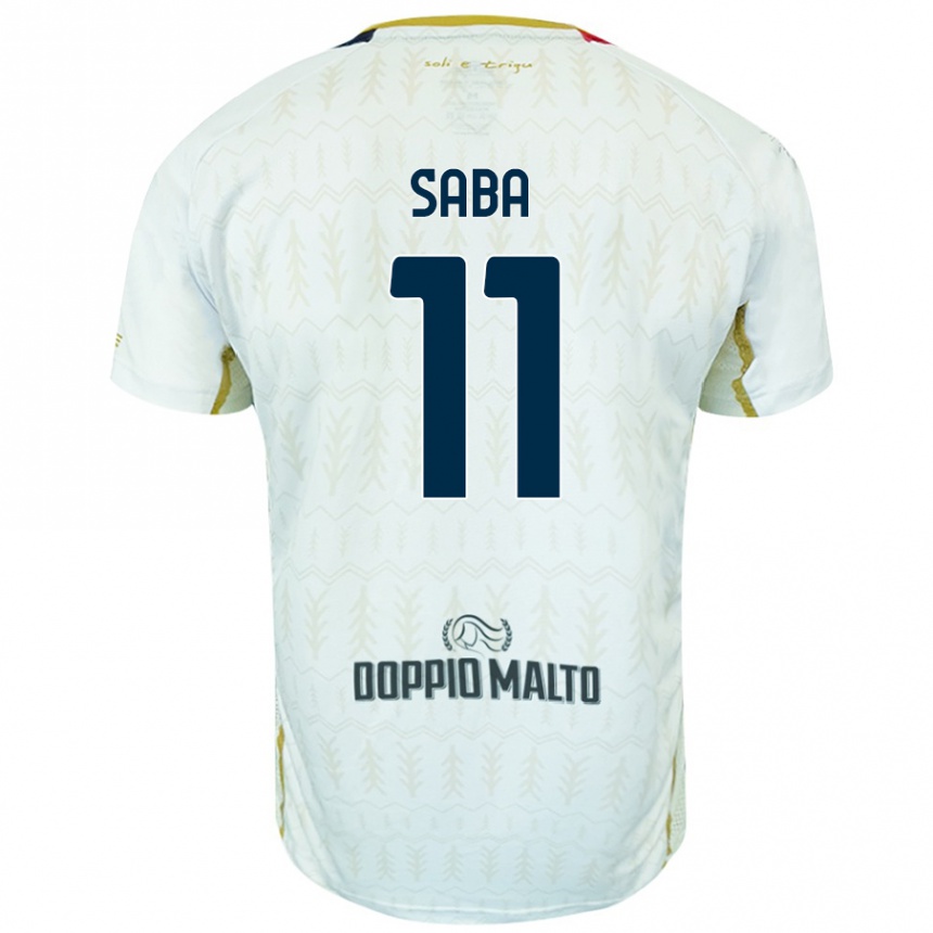 Kids Football Alessio Saba #11 White Away Jersey 2024/25 T-Shirt