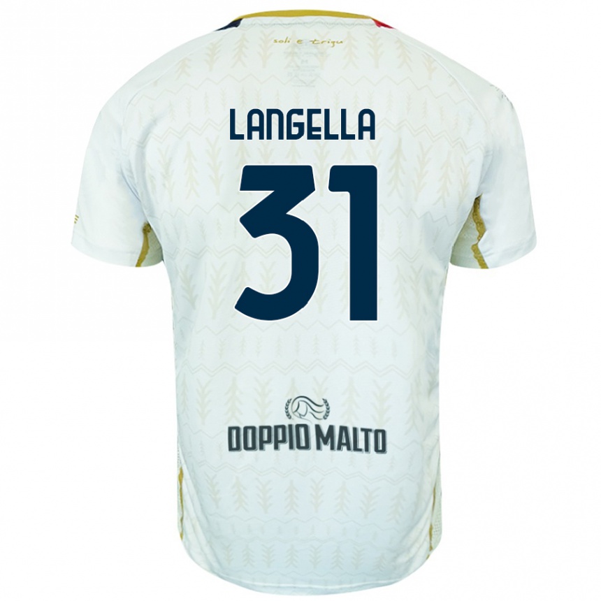 Kids Football Matteo Langella #31 White Away Jersey 2024/25 T-Shirt