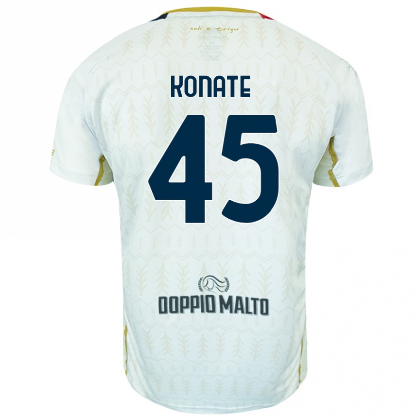 Kids Football Ismael Konate #45 White Away Jersey 2024/25 T-Shirt