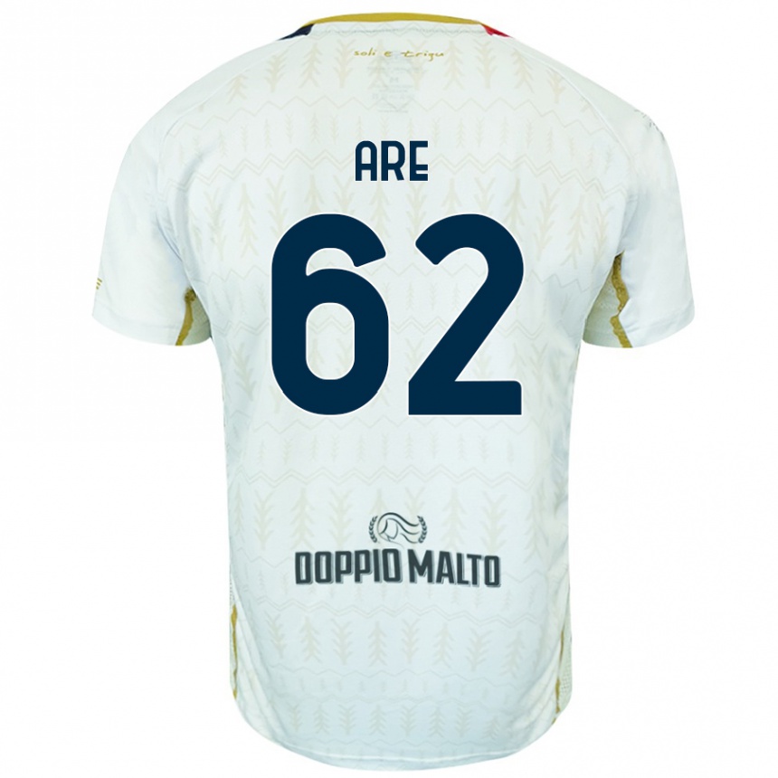 Kids Football Emmanuele Are #62 White Away Jersey 2024/25 T-Shirt