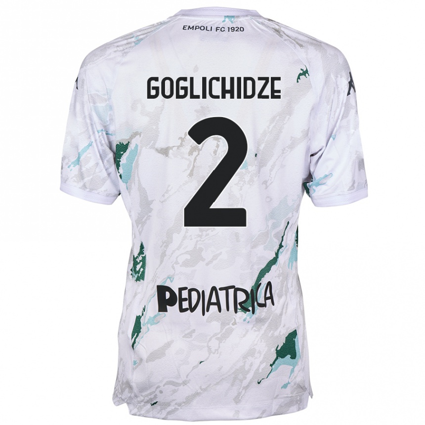 Kids Football Saba Goglichidze #2 Grey Away Jersey 2024/25 T-Shirt