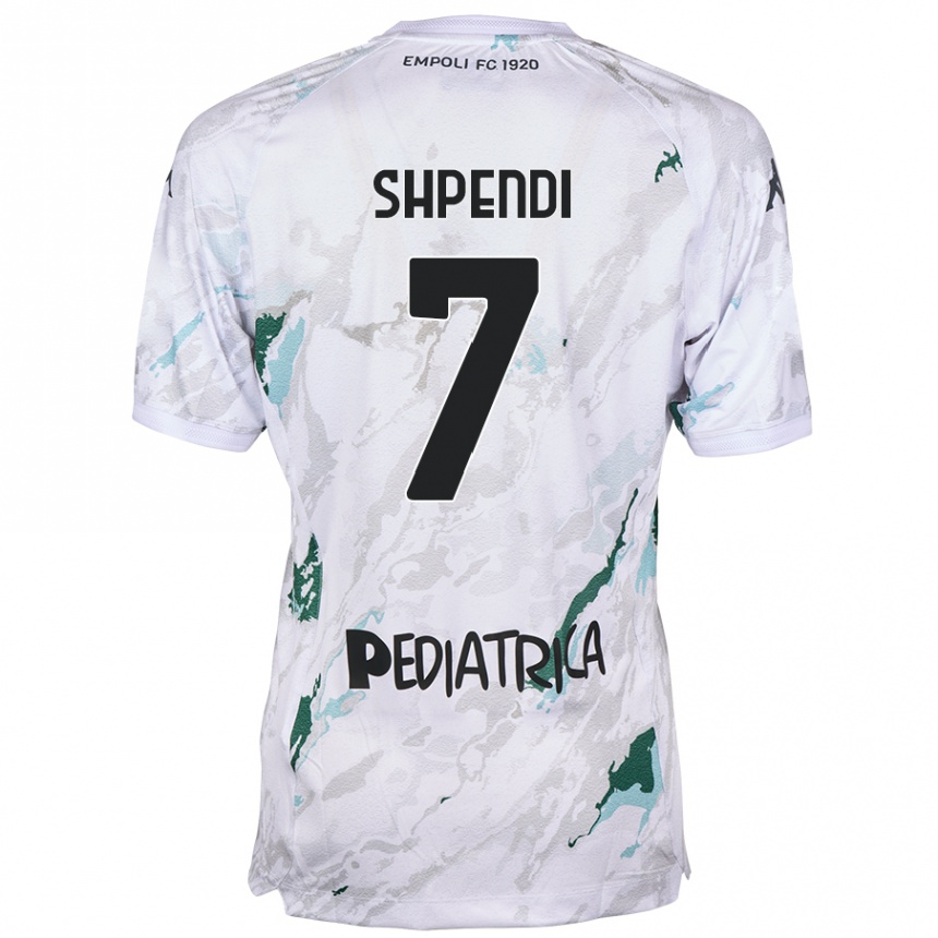 Kids Football Stiven Shpendi #7 Grey Away Jersey 2024/25 T-Shirt