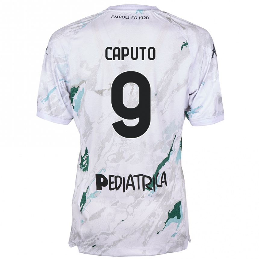 Kids Football Francesco Caputo #9 Grey Away Jersey 2024/25 T-Shirt