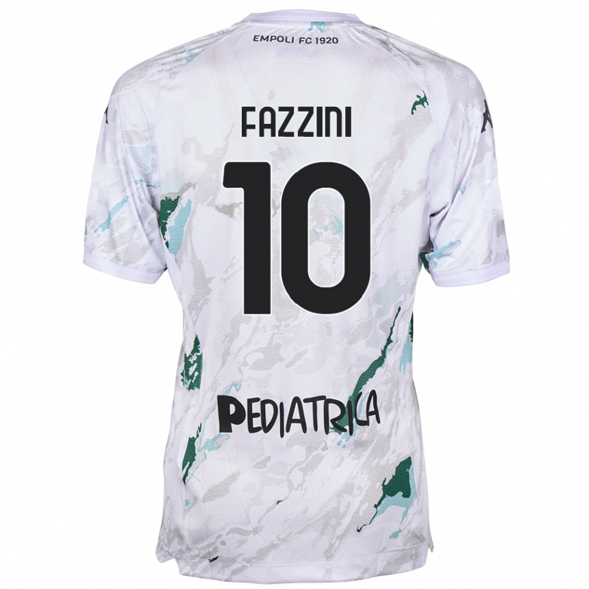 Kids Football Jacopo Fazzini #10 Grey Away Jersey 2024/25 T-Shirt