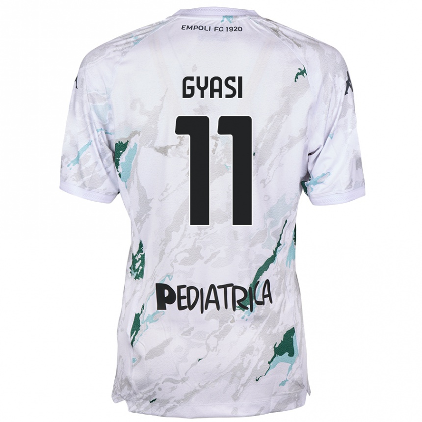 Kids Football Emmanuel Gyasi #11 Grey Away Jersey 2024/25 T-Shirt