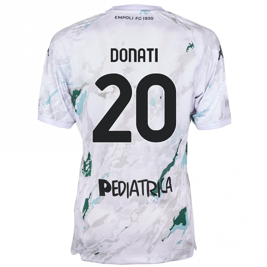 Kids Football Francesco Donati #20 Grey Away Jersey 2024/25 T-Shirt