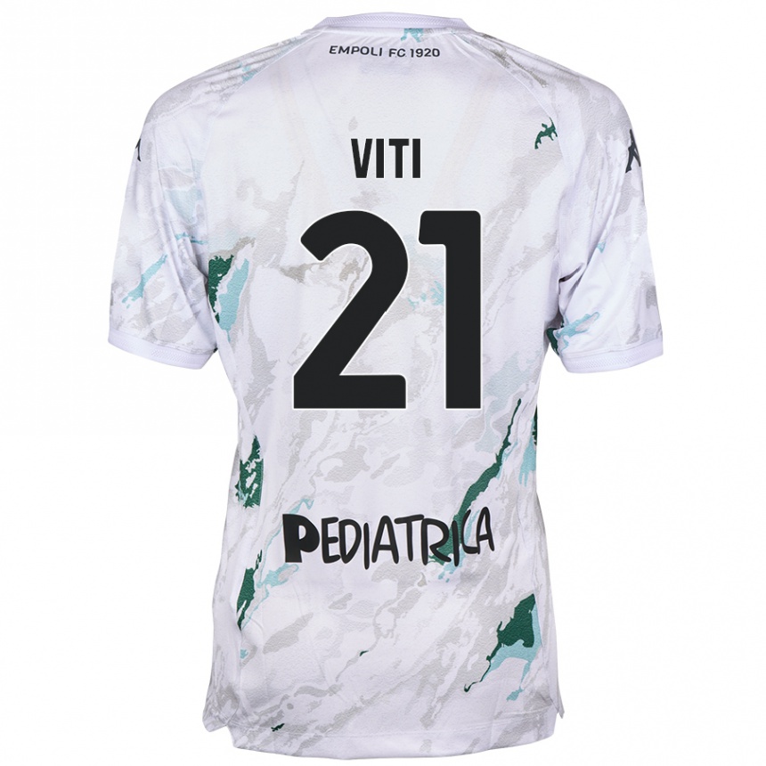 Kids Football Mattia Viti #21 Grey Away Jersey 2024/25 T-Shirt